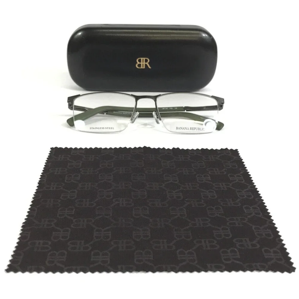 Banana Republic Eyeglasses Frames BR109 FRE Gray Rectangle Full Rim 55-18-145